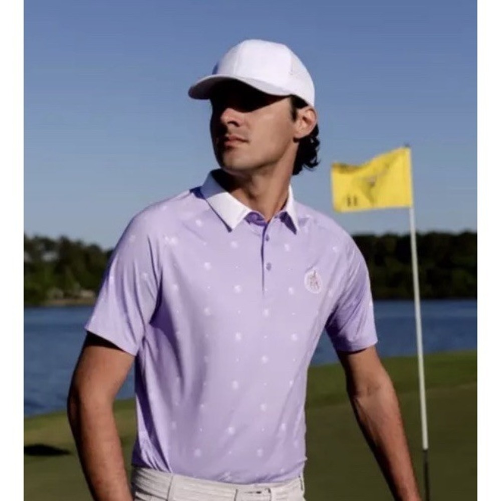 Barstool Sports UNRL Light Purple Transfusion Sz M Golf Polo Fore Play Cocktail